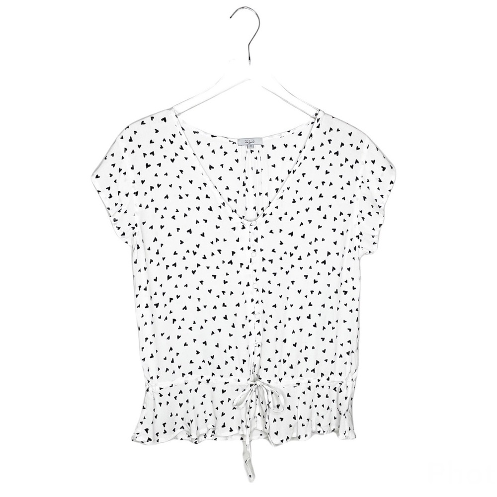 Rails Bretton Heart Print Tie Top - image 2